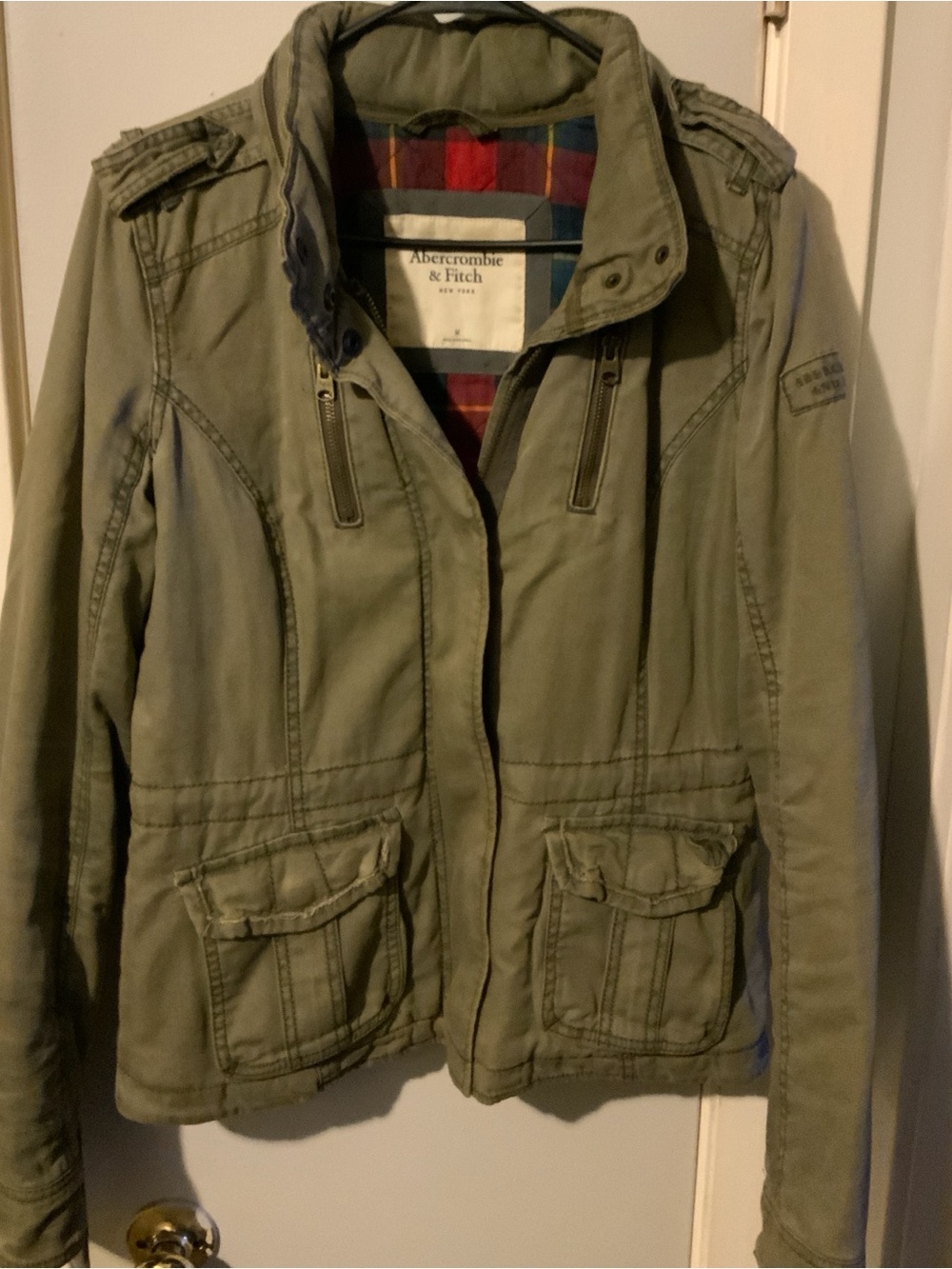 Abercrombie & Fitch Olive Green Utility Jacket